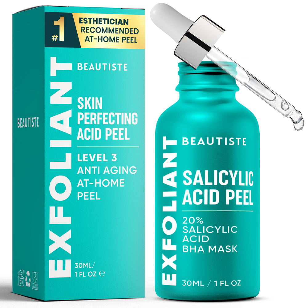Beautiste frasco del exfoliante BHA 20% para poros más limpios.