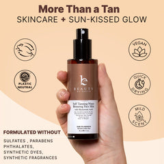 Beauty by Earth bronceador facial en bruma tono oscuro para tonos oliva