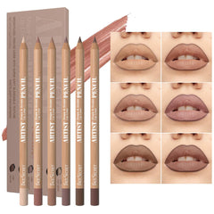 Beauty Glazed delineador labial tono neutro y marrón con acabado mate para definición duradera.