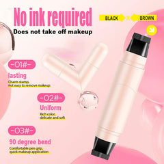 Bekoeen Delineador Gel Doble Punta Izquierda Derecha, sellos para ambos ojos.