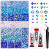 BELLEBOOST caja de diamantes de resina azules para decoración creativa.