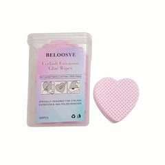BELOOSYE toallitas sin pelusa para pegamento de extensiones, absorbentes e higiénicas para uso profesional.