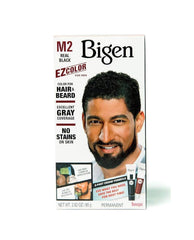 Bigen Ez Color M2 Negro Real kit de tres unidades para coloración del cabello.