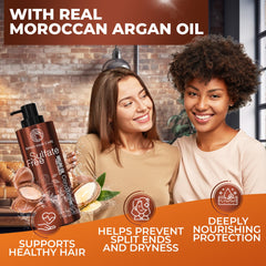Bingo Hair Care: aplicación de aceite de argán, protección y nutrición profunda.