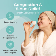 Body Restore etiqueta de eucalipto visible, señal de fragancia fresca para duchas.