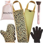 Guante autobronceador BOLITFU leopardo para acabado uniforme y sin manchas