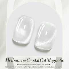 Born Pretty Milky White Cat Glitter Gel Nail Polish, destellos sutiles