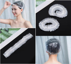 Gorro de ducha transparente Borsicge, talla grande para cabellos largos y abundantes.