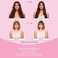Briogeo Farewell Frizz Crème s’applique sur cheveux humides pour démêlage et brillance.