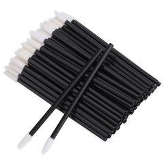 BTYMS aplicadores labiales desechables con mango negro para precisión.