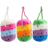 Esponja exfoliante BTYMS, juego de tres piezas, suave al tacto para el cuerpo.