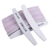BTYMS lima de uñas 25 piezas, doble cara 100/180 para modelar uñas.