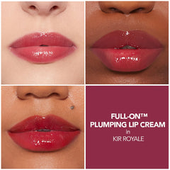 Buxom Kir Royale: textura cremosa que cubre labios con color uniforme.
