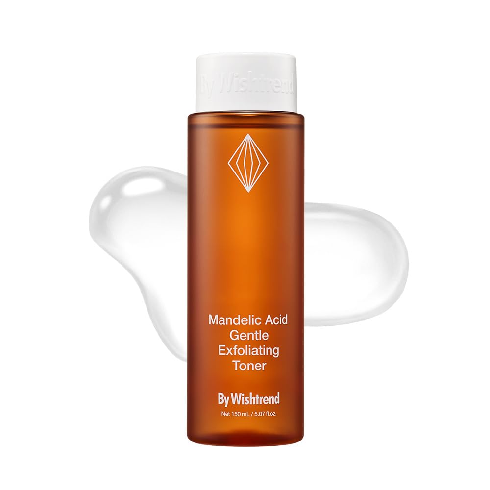 Wishtrend ácido mandélico 5% en botella, exfoliación suave para poros.