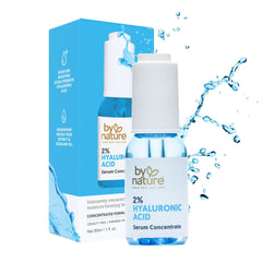 By Nature serum hialuronico 2% rostro botella, hidratación profunda para piel suave