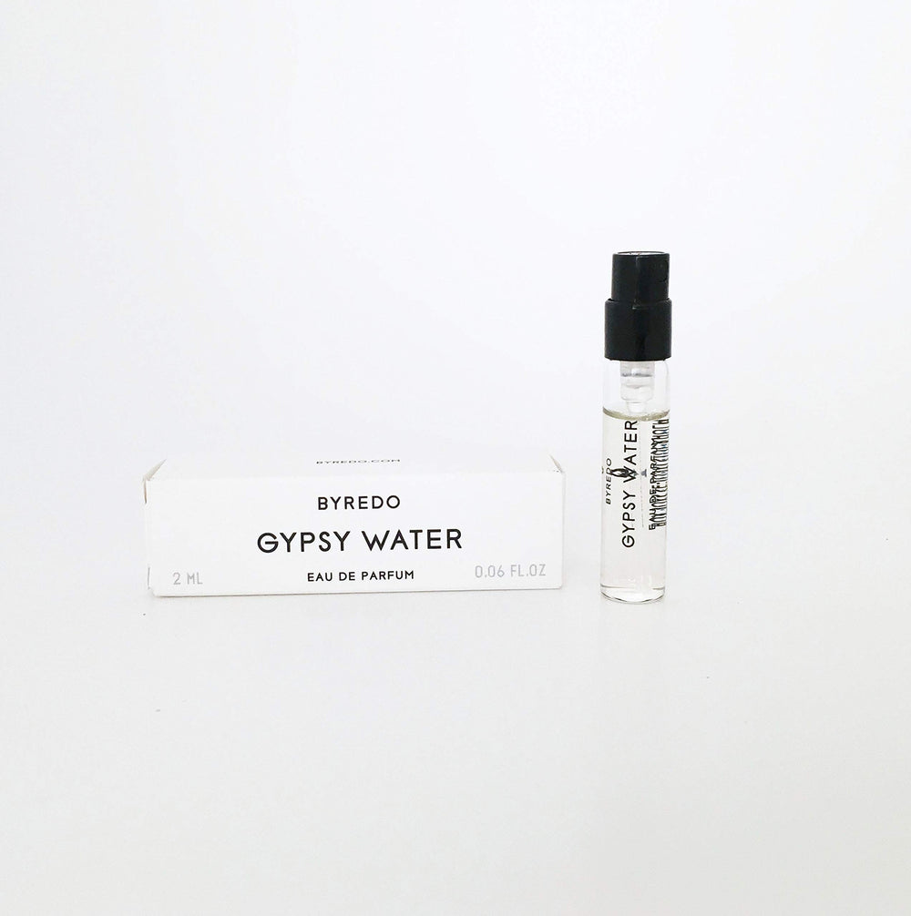 Byredo Gypsy Water, frasco spray muestra, permite probar la fragancia antes de comprar