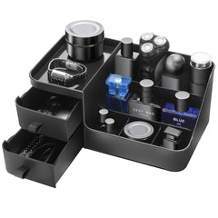 CADRSLES organizador de colonias para hombre, vista frontal con compartimentos organizados.