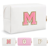 Chaogreat bolso de maquillaje con inicial A-Z, organizado y personalizado para regalo especial.
