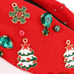 Diadema CIEHER para fiesta navideña, cristales brillantes alegrarán cualquier look.