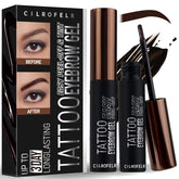 Cilrofelr tatuaje cejas marrón oscuro aplicación precisa para acabado natural