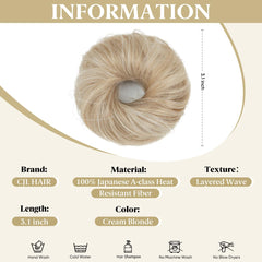 CJL HAIR: moño alto con orejas de gato para estilo divertido y cómodo.
