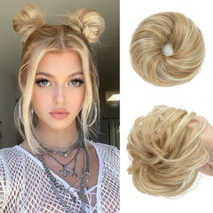 CJL HAIR mini moño con rizos finos: aporta volumen ligero para cabello fino.