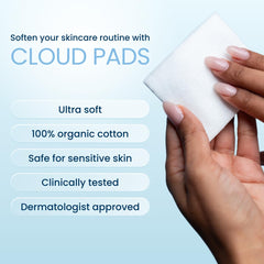 Clean Skin Club Cloud Pads para aplicación de tónico, piel uniforme y fresca.