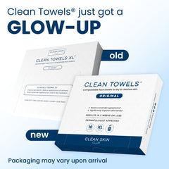 CLEAN SKIN CLUB Clean Towels XL, tamaño compacto ideal para maletas y viajes