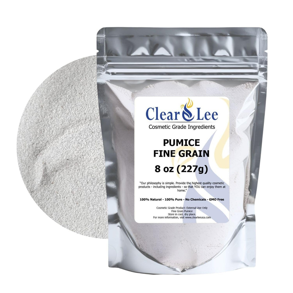 ClearLee Pumice: piedra volcánica finamente molida para exfoliar suavemente la piel.