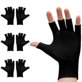 Guantes Clofiak sin dedos de algodón negros en un set de 3 pares para uso diario