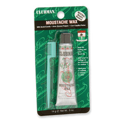 Clubman cera para bigote con agarre firme y color neutro.