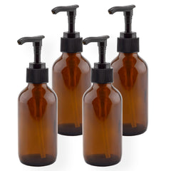 Cornucopia Brands: pack de 4 botellas ámbar 4oz, ideal para lociones.