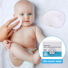Cottonessence discos de algodón ovalados, sin pelusa para desmaquillar sin residuos.