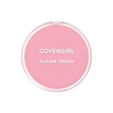 COVERGIRL Clean Fresh Pressed Powder en envase compacto, reduce brillos para un acabado natural.