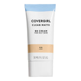 COVERGIRL Clean Matte BB Cream en botella, acabado mate para piel sin brillos.