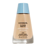 COVERGIRL Clean Matte: bote de 1 oz para aplicación suave y acabado mate.