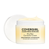 COVERGIRL crema hidratante para piel seca en tarro, hidratación de larga duración.