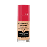 Covergirl Outlast Extreme Wear: botella de base muestra acabado natural y cobertura uniforme