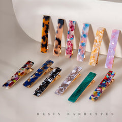 Cptots clip alligator resina acrílica, diseño único para cabello grueso o fino.