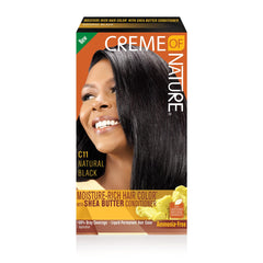 Envase de Creme of Nature, coloración líquida C11, para aplicación fácil y ordenada.