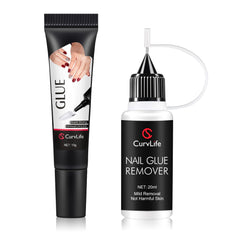 Curvlife adhesivo de uña semisólido 10g ofrece adherencia duradera para uñas postizas.