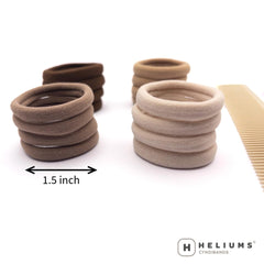 Cyndibands detalle-tejido-elastico neutro, muestra la sujeción suave para cabello fino.