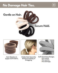 Detalle de tela suave de Cyndibands, diseño sin costuras para peinados cómodos.