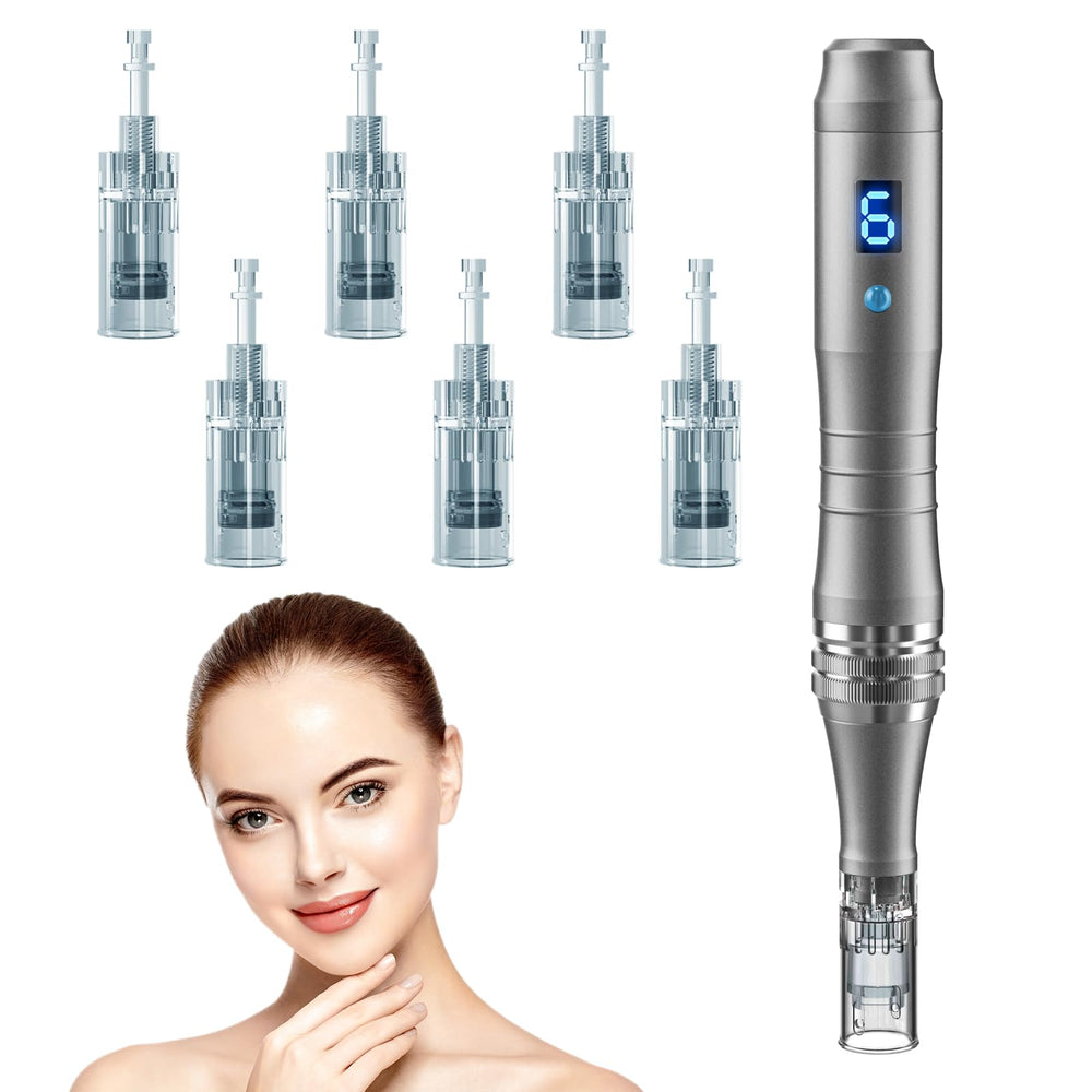 DAHOZE DermaStamp con punta de microagujas 0,25 mm para uso en casa.