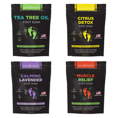 Daily Remedy Foot Soak variedad arbol de te: alivio relajante para pies cansados.