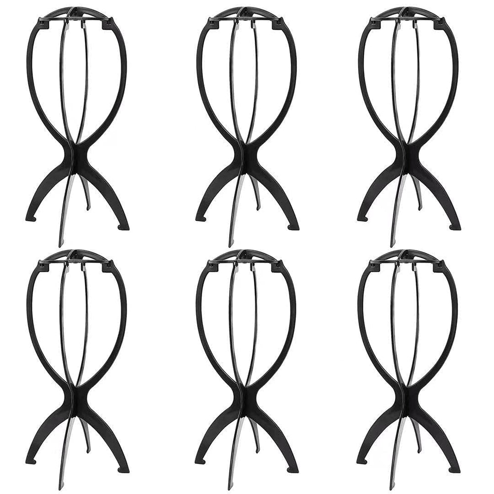 DANSEE: juego de seis soportes para pelucas portátiles, ideal para organizar varias pelucas.