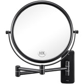 DECLUTTR: Espejo de pared doble 1X y 10X para maquillaje y detalle preciso.