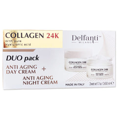 Delfanti-Milano Collagen 24K crema día frasco: hidratación suave y luminosidad diaria.