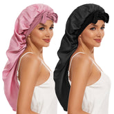 DEMAZALO bonete largo satinado para dormir protege el cabello durante la noche