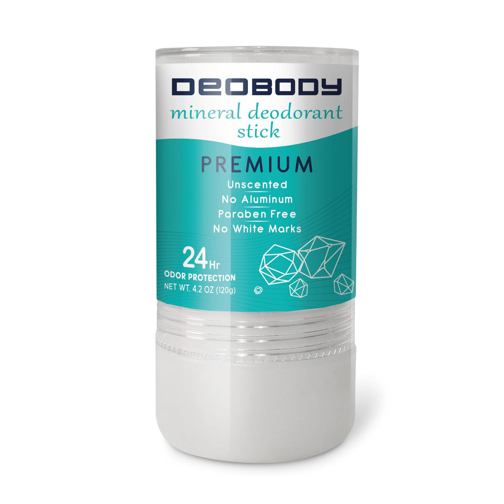 DEOBODY alumbre cristal desodorante en piedra para uso diario.